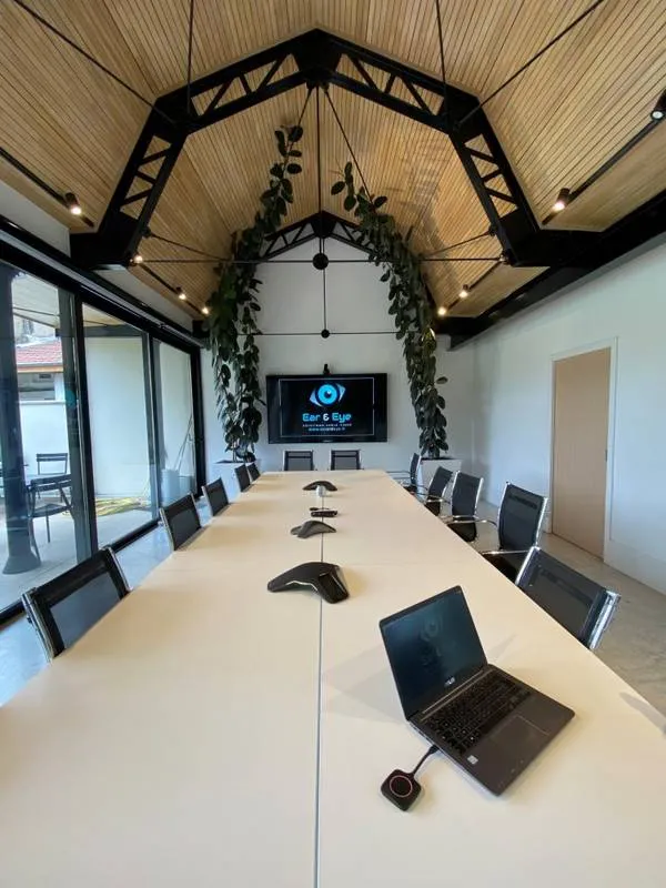 Un système de visioconférence pour une salle de réunion de 16 personnes à Romans-sur-Isère, Lyon, Ear and Eye