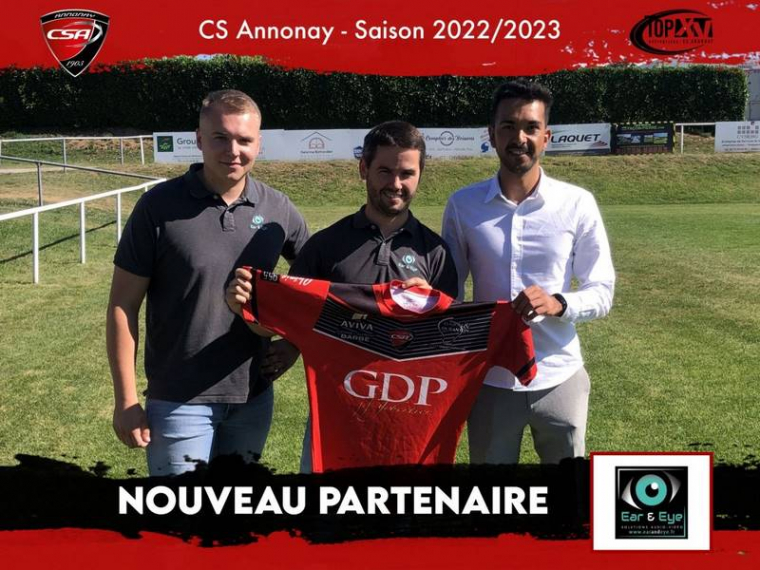 EAR AND EYE devient partenaire du CSA Rugby Annonay pour la saison 2022-2023, Lyon, Ear and Eye