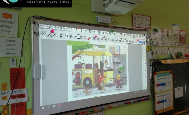 Intégration de 7 vidéoprojecteurs interactifs pour une école à Annonay , Lyon, Ear and Eye